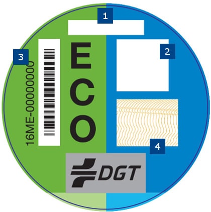 distintivo etiqueta eco coche