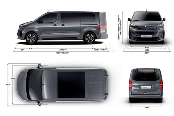Medidas Peugeot e-Traveller
