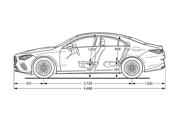 Medidas Mercedes CLA